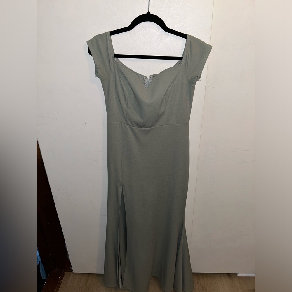 Wedding guest dress - sage green